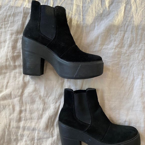 black Steve Madden high-heeled ankle boots - Picture 4 of 4